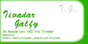 tivadar galfy business card